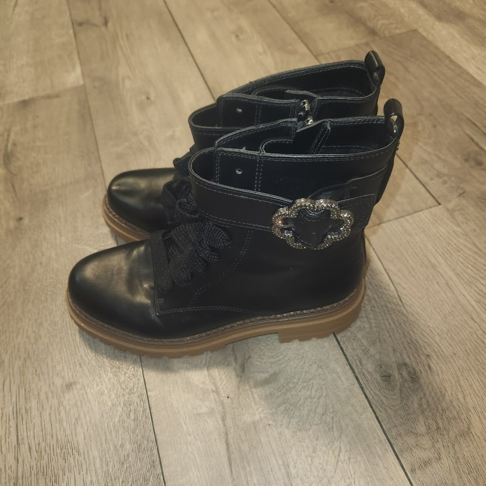 Sam & Libby Combat‎ Boots Lace-Up jeweled